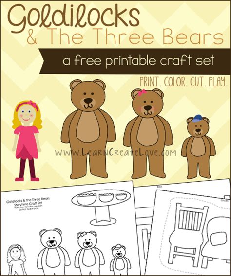 Free Printable Goldilocks And The Three Bears Printable Puppets